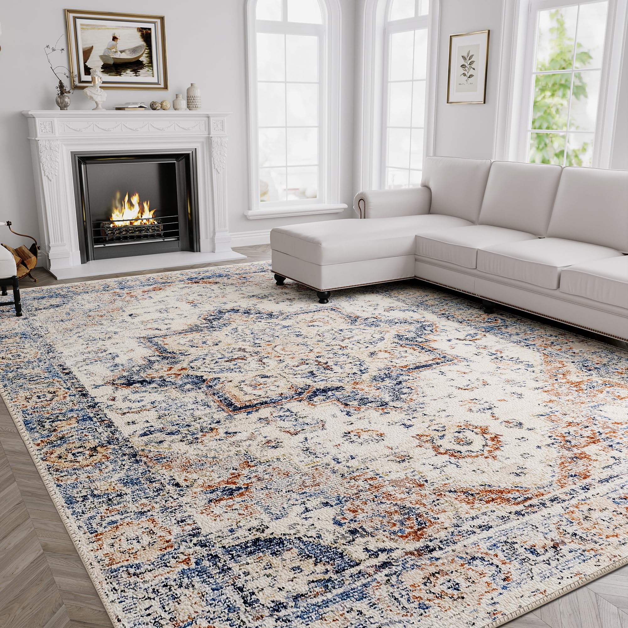 Amazon.com: H.VERSAILTEX Boho Area Rug Timeless Bohemian Rug Throw